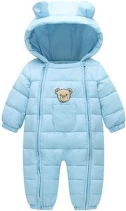Baby Cotton Romper Toddler Thermal Winter Coat Double Zipper Windproof Snowsuit
