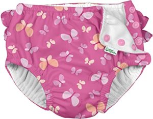 Green sprouts Girls' Ruffle Snap Reusable Absorbent Swimsuit Diaper