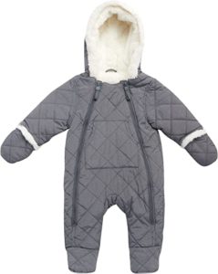 The Urban Republic Baby Boys’ Pram Snowsuit, Quilted Fleece Lined Bodysuit