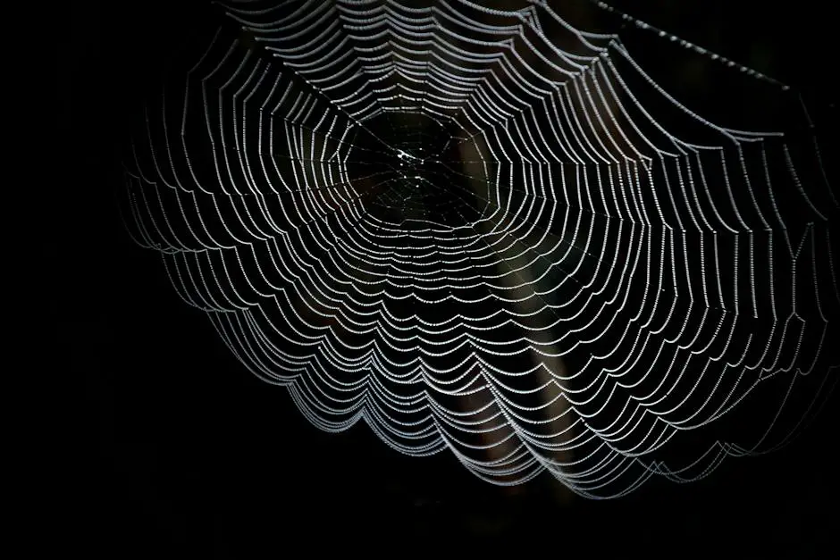 An image featuring spider web with a spider.