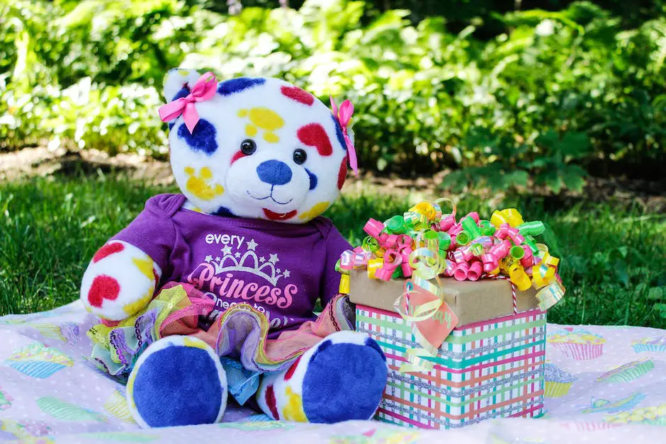 Image of a colorful display of different teddy bears with various names